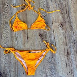 J crew orange bikini set